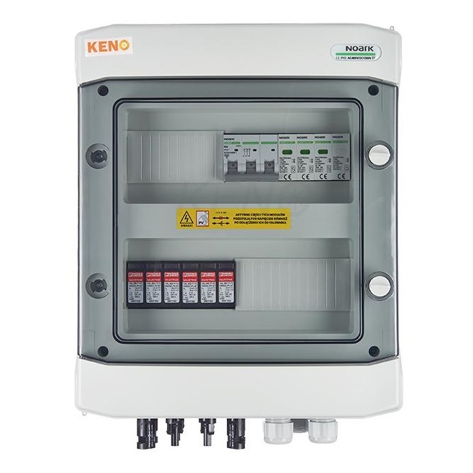 Caja de empalme con protector de sobretensiones DC + AC, 1000V tipo 1+2, 2x cadenas PV, 2x MPPT // límite AC tipo 1+2, 20A 3-F, tipo SH-214 DCAC
